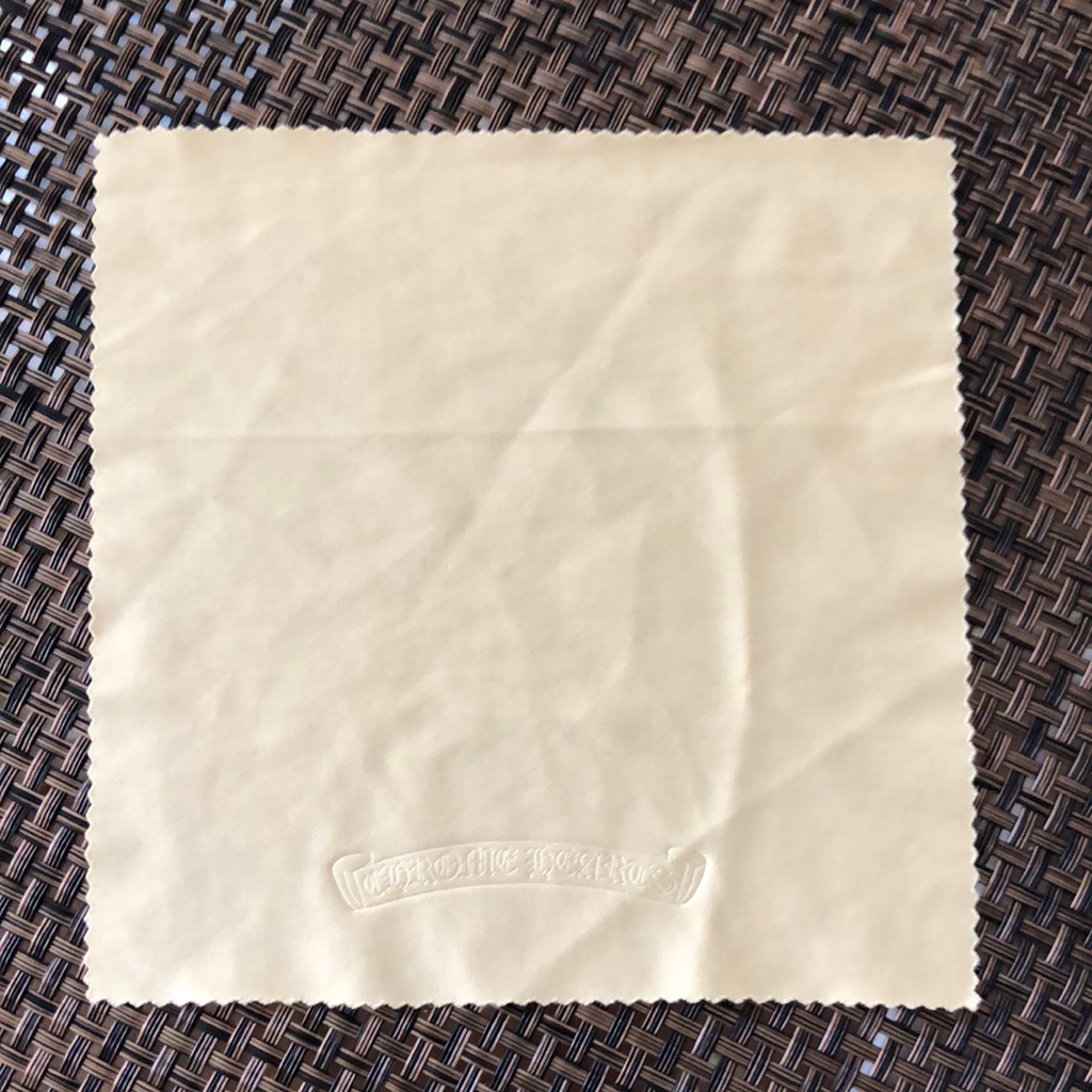 Chrome Hearts Cream Leather Cleaning Cloth With Embossed Logo For Sunglasses